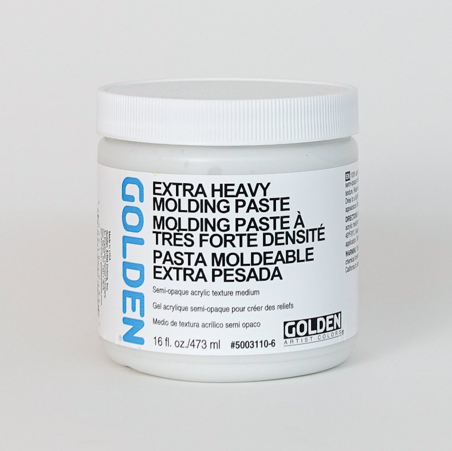 Golden® Extra Heavy Molding Paste 01 - Mona Lisa Artists Materials Calgary Alberta