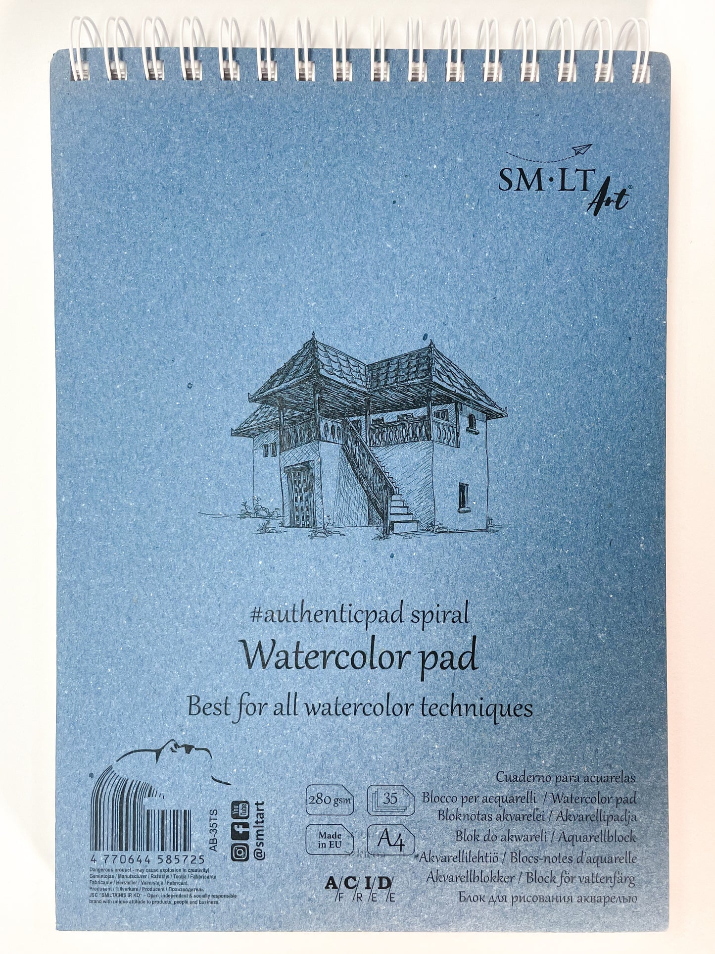 SM•LT Art® #Authenticpad Spiral Watercolor Pad - Mona Lisa Artists' Materials