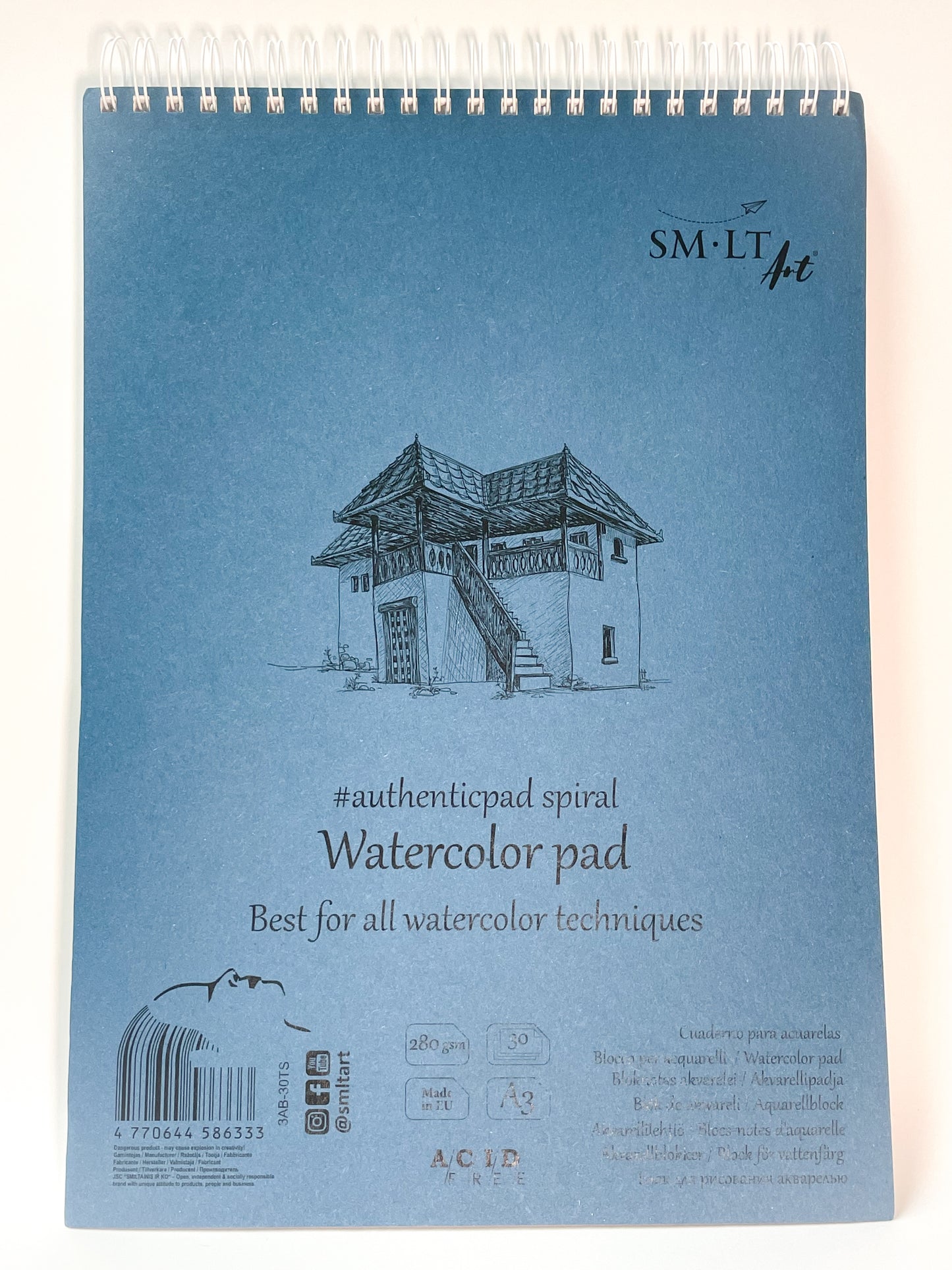 SM•LT Art® #Authenticpad Spiral Watercolor Pad - Mona Lisa Artists Materials