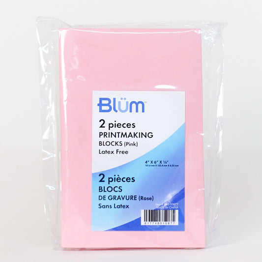 Blüm® Lino Printmaking Blocks (Pink; 2 pieces) - Mona Lisa Artists Materials Calgary Alberta