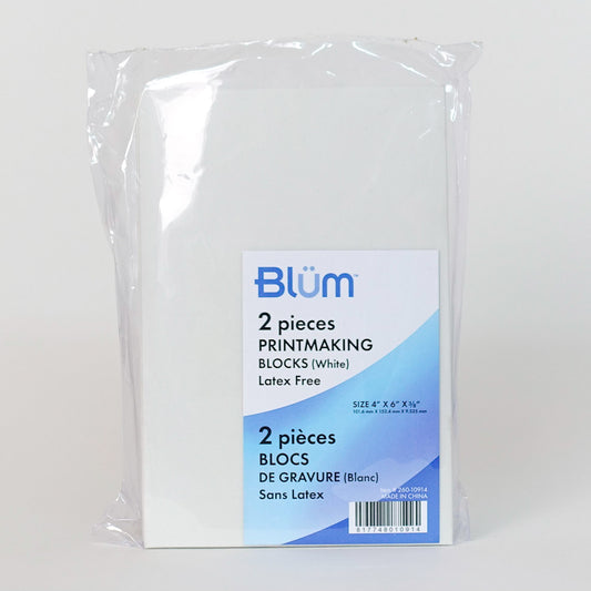 Blüm® Lino Printmaking Blocks (White; 2 pieces) - Mona Lisa Artists Materials Calgary Alberta