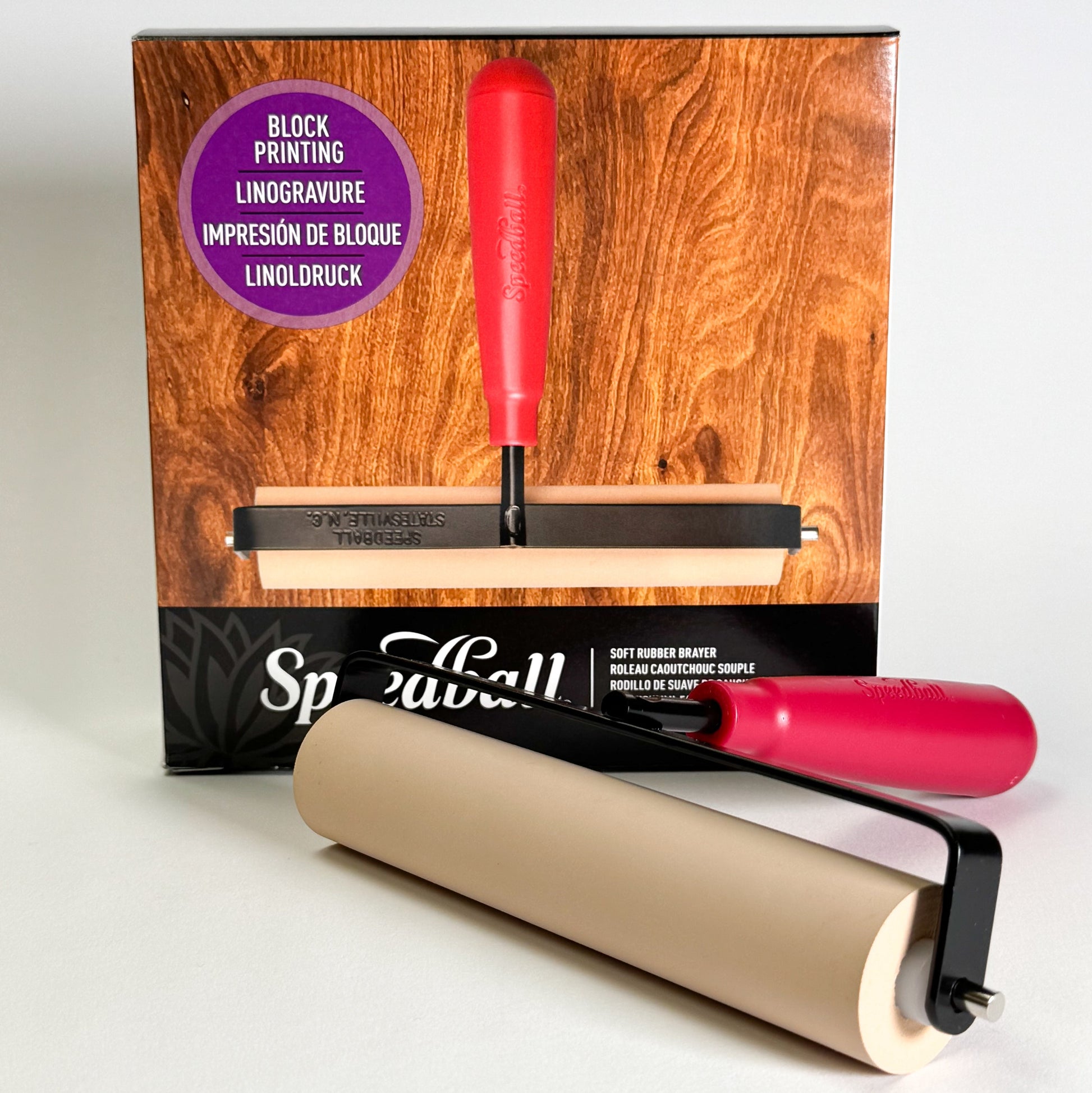 01 Speedball 6" Soft Rubber Brayer - Mona Lisa Artists Materials Calgary Alberta