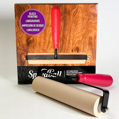 01 Speedball 6" Soft Rubber Brayer - Mona Lisa Artists Materials Calgary Alberta