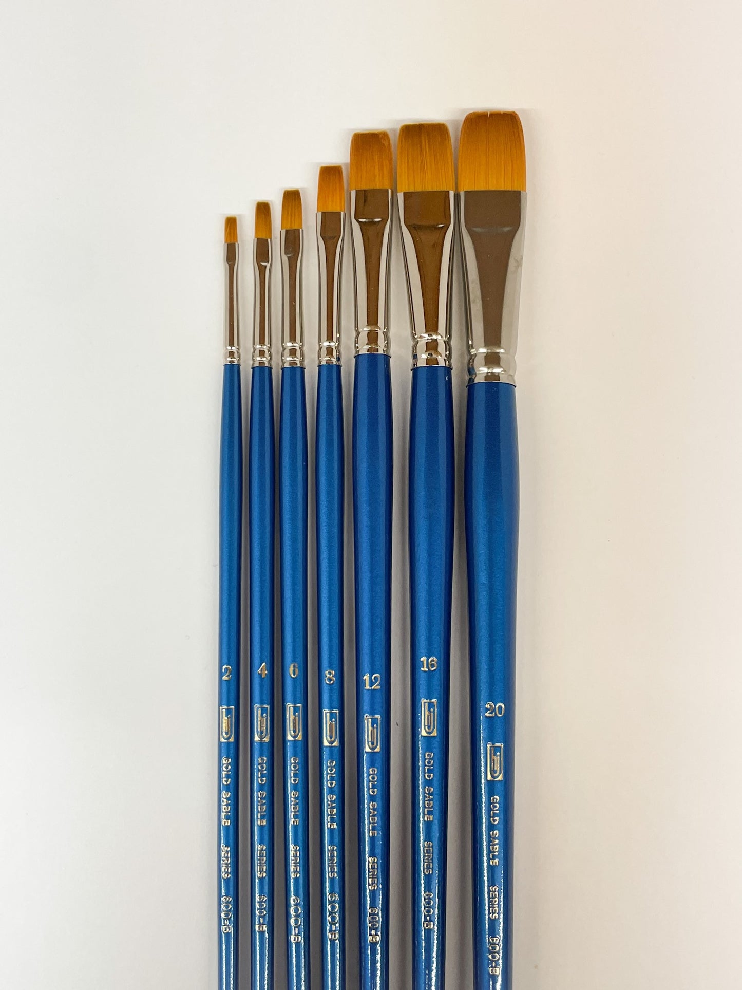 Heinz Jordan Series 600-B Gold Sable Bright Paint Brushes (Oil & Acrylic)