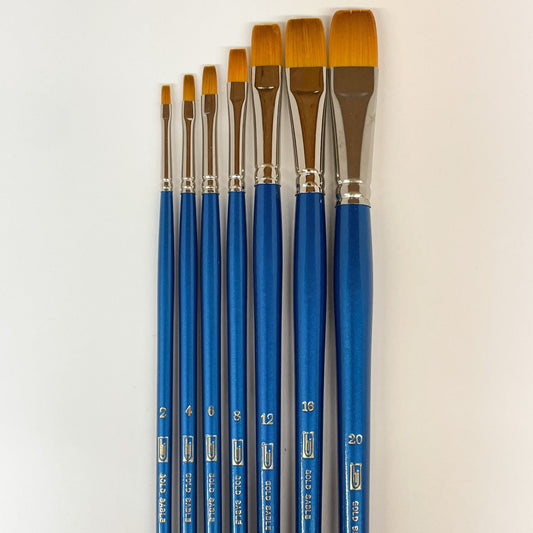 Heinz Jordan Series 600-B Gold Sable Bright Paint Brushes - Mona Lisa Artists' Materials Calgary Alberta