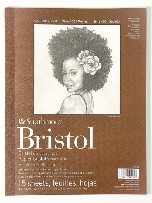 9x12" Strathmore® 400 Series Bristol Pad (Smooth Surface) - Mona Lisa Artists' Materials Calgary Alberta