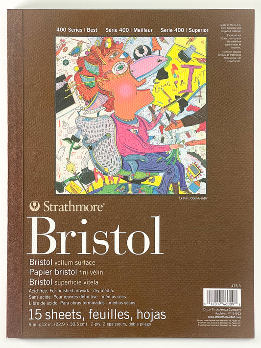 9x12" Strathmore® 400 Series Bristol Pad (Vellum Surface) - Mona Lisa Artists' Materials Calgary Alberta