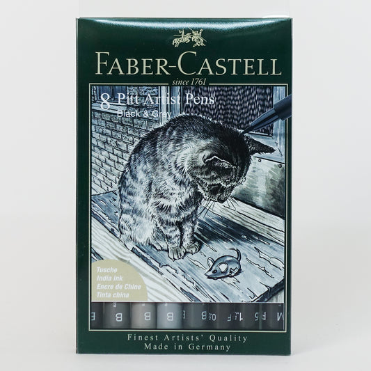 Faber-Castell 8 Pitt Artist Pens® (Black & Grey)