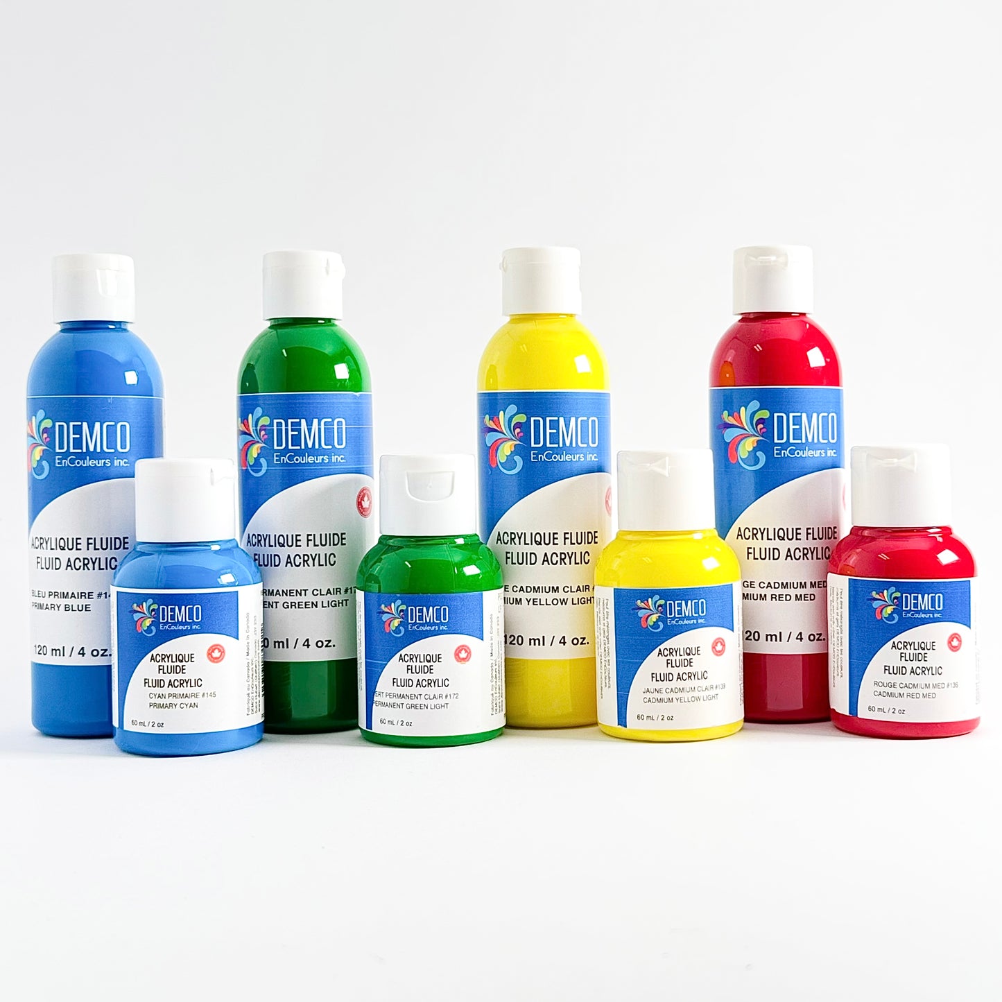 Demco EnCouleurs Inc. Fluid Acrylic Paint (60ml & 120ml) - Mona Lisa Artists Materials Calgary Alberta Canada