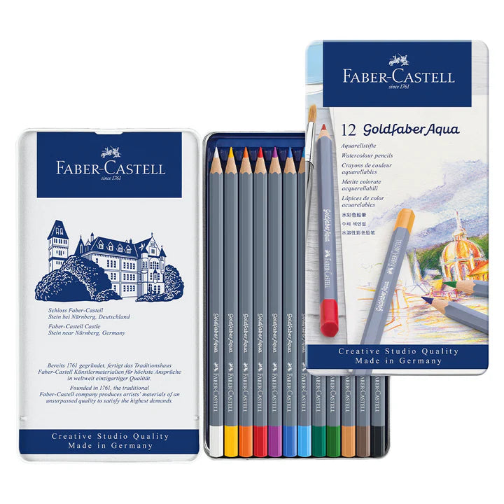 Faber-Castell Goldfaber Aqua Pencil Sets 12pc - Mona Lisa Artists Materials Calgary Alberta Canada