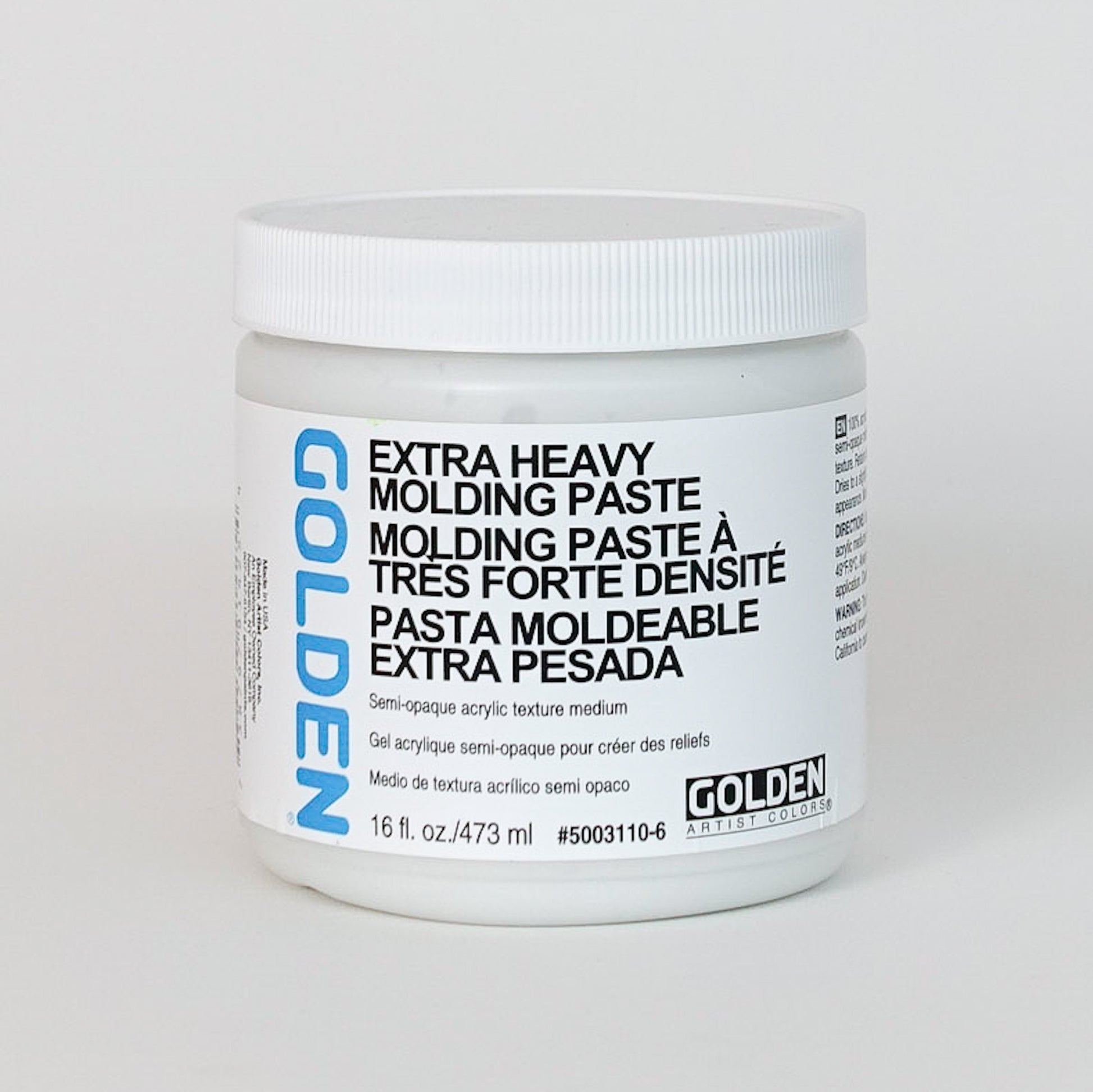 Golden® Extra Heavy Molding Paste 01 - Mona Lisa Artists Materials Calgary Alberta