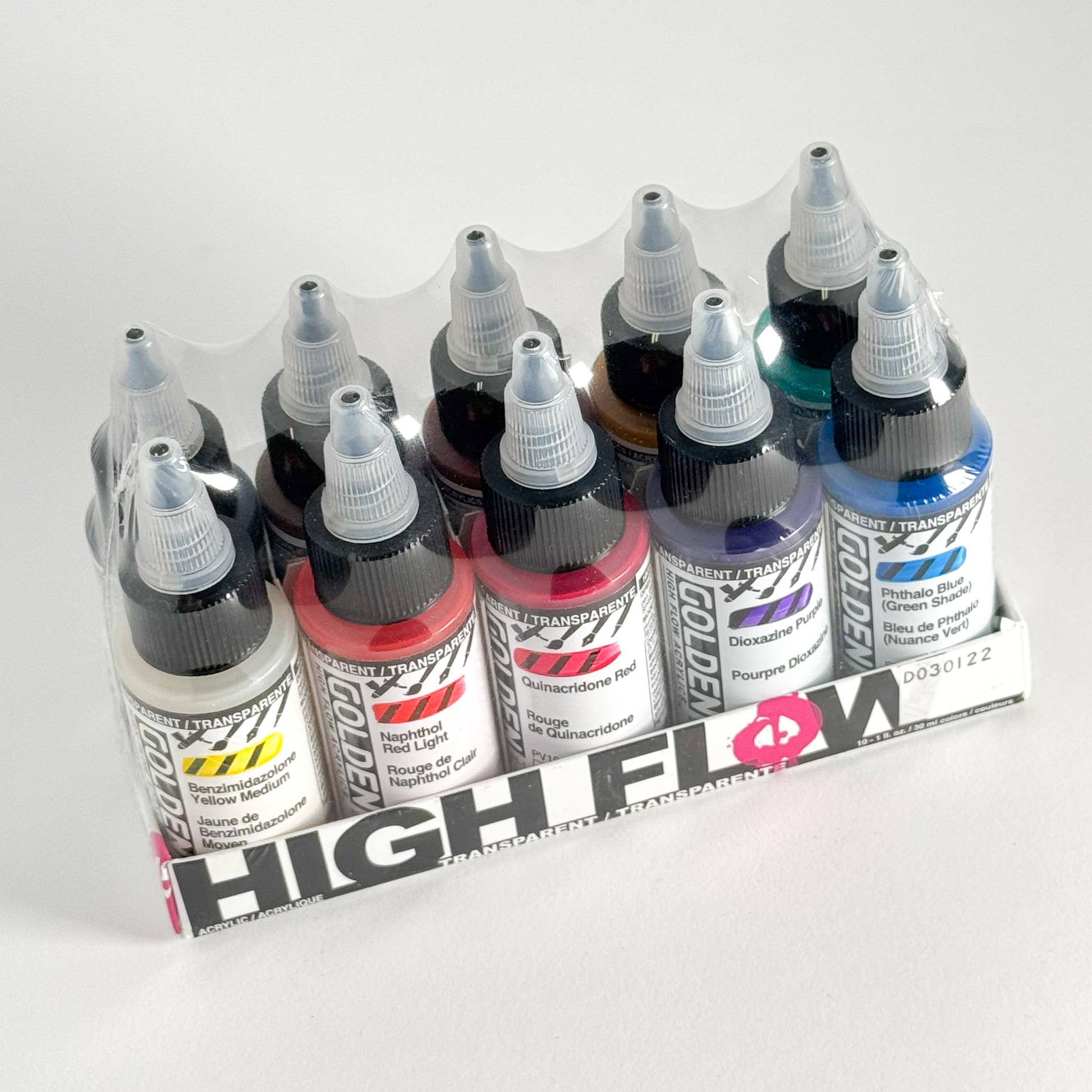 Golden® High Flow Transparent 10 Colour Set 02 - Mona Lisa Artists Materials Calgary Alberta Canada