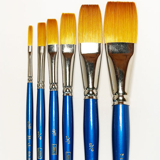 Heinz Jordan Series 800 Gold Sable Flat Paint Brushes (Watercolor) - Mona Lisa Artists' Materials Calgary Alberta