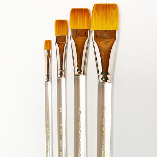 Heinz Jordan Series 850 Gold Sable Flat Stroke Brush - Mona Lisa Artists' Materials Calgary Alberta