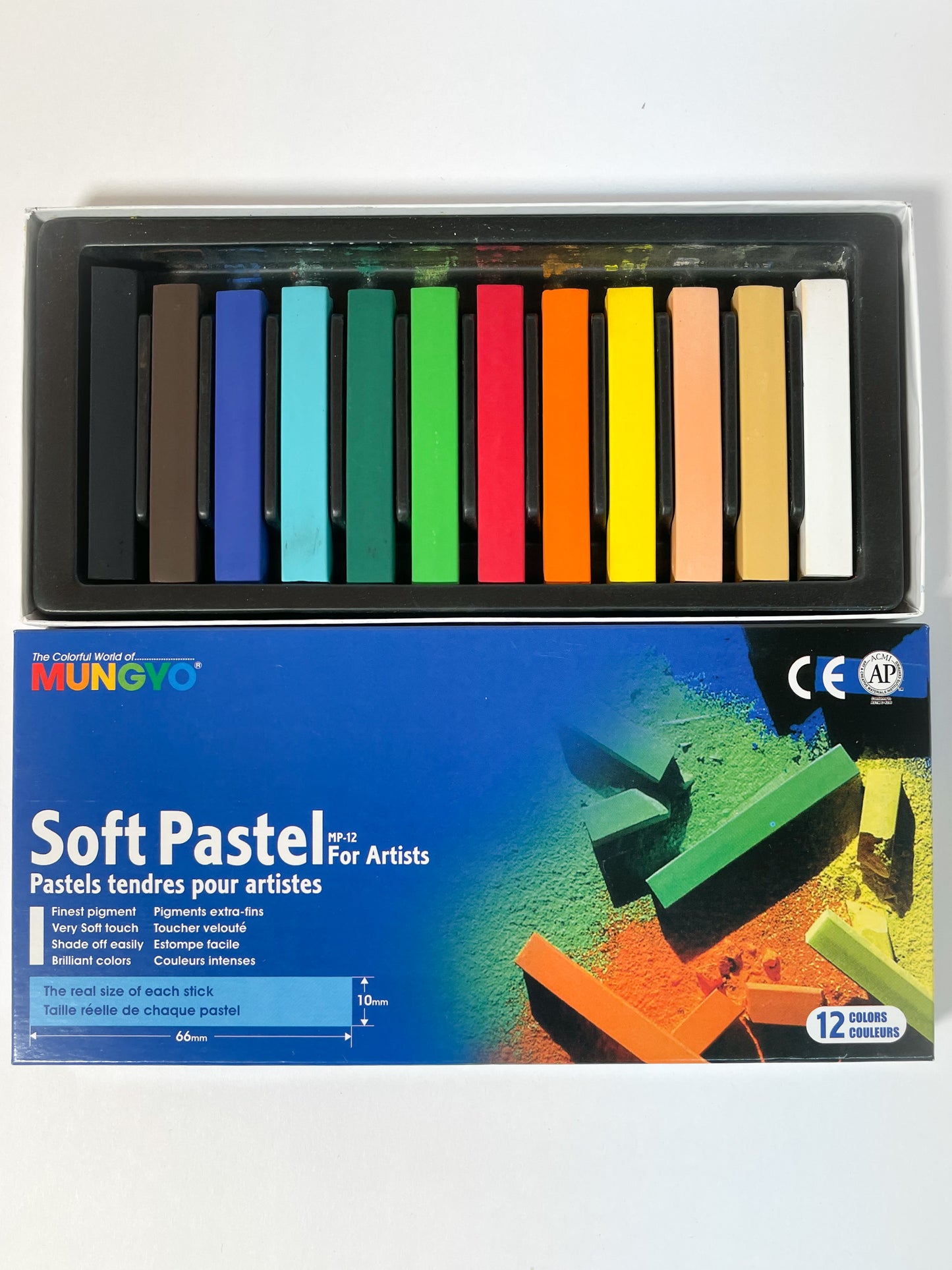Mungyo Soft Pastel For Artists (Set of 12)