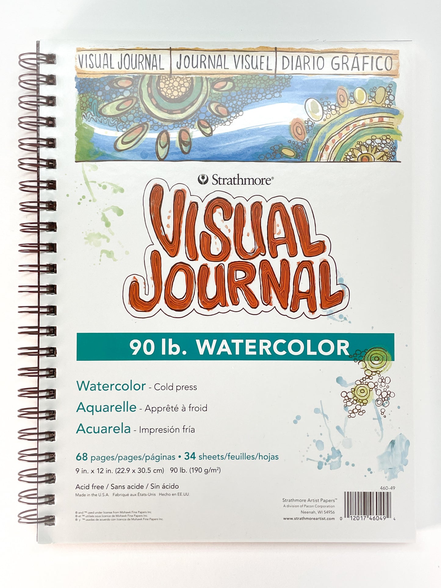 Strathmore Watercolour Visual Journal (9"x12") Mona Lisa Artists' Materials