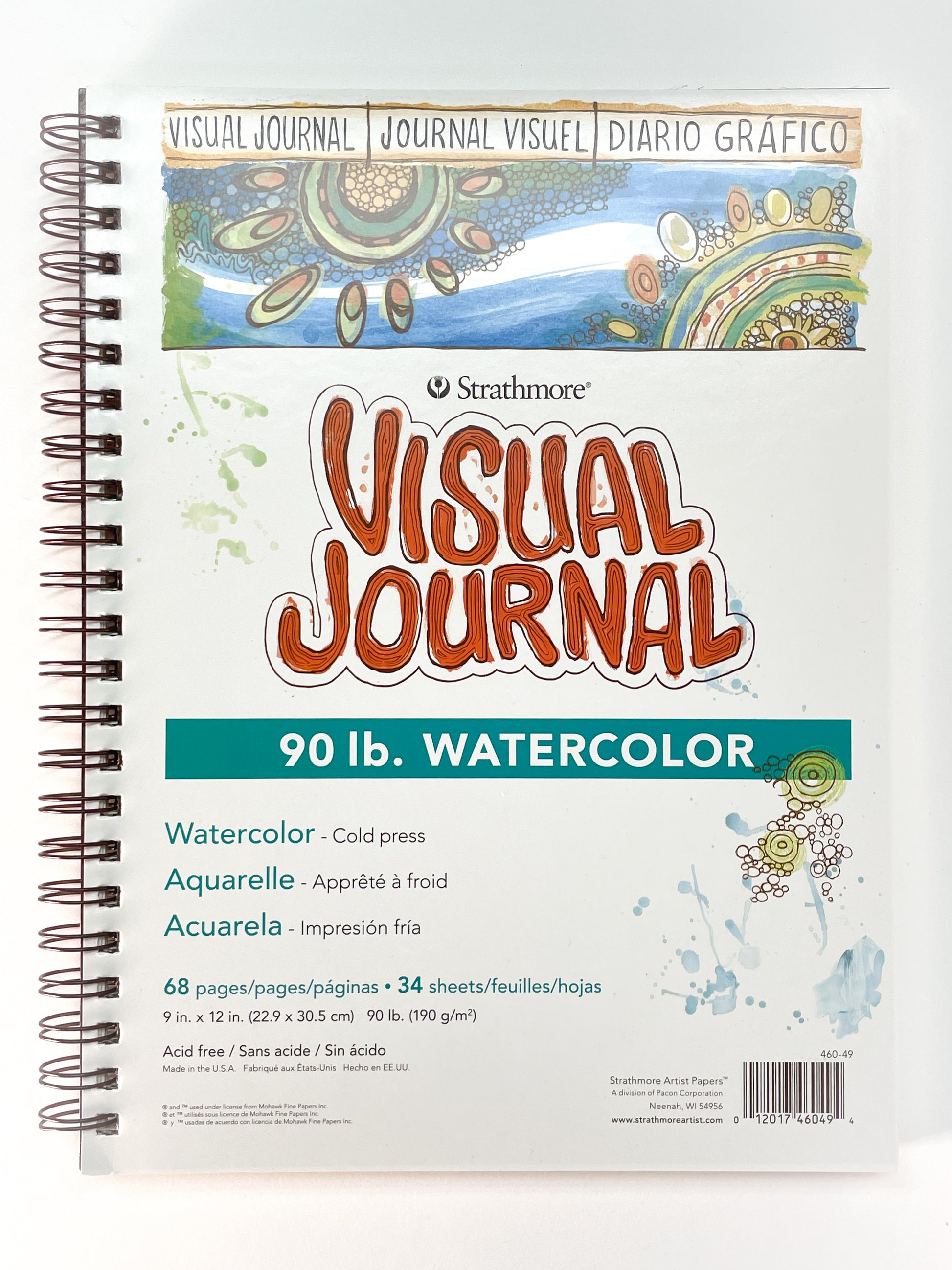 Strathmore Watercolour Visual Journal (9"x12") Mona Lisa Artists' Materials