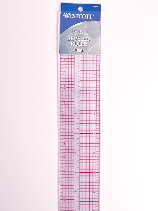 Westcott® C-THRU Pica Beveled Pica Ruler