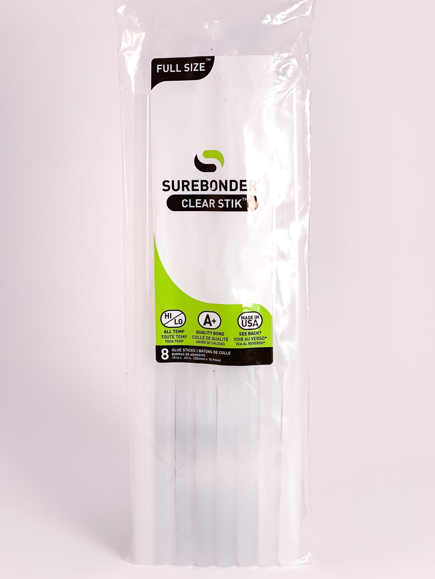 Surebonder® Essentials Full Size™ Clear Stik™ Glue Sticks (4" & 10")