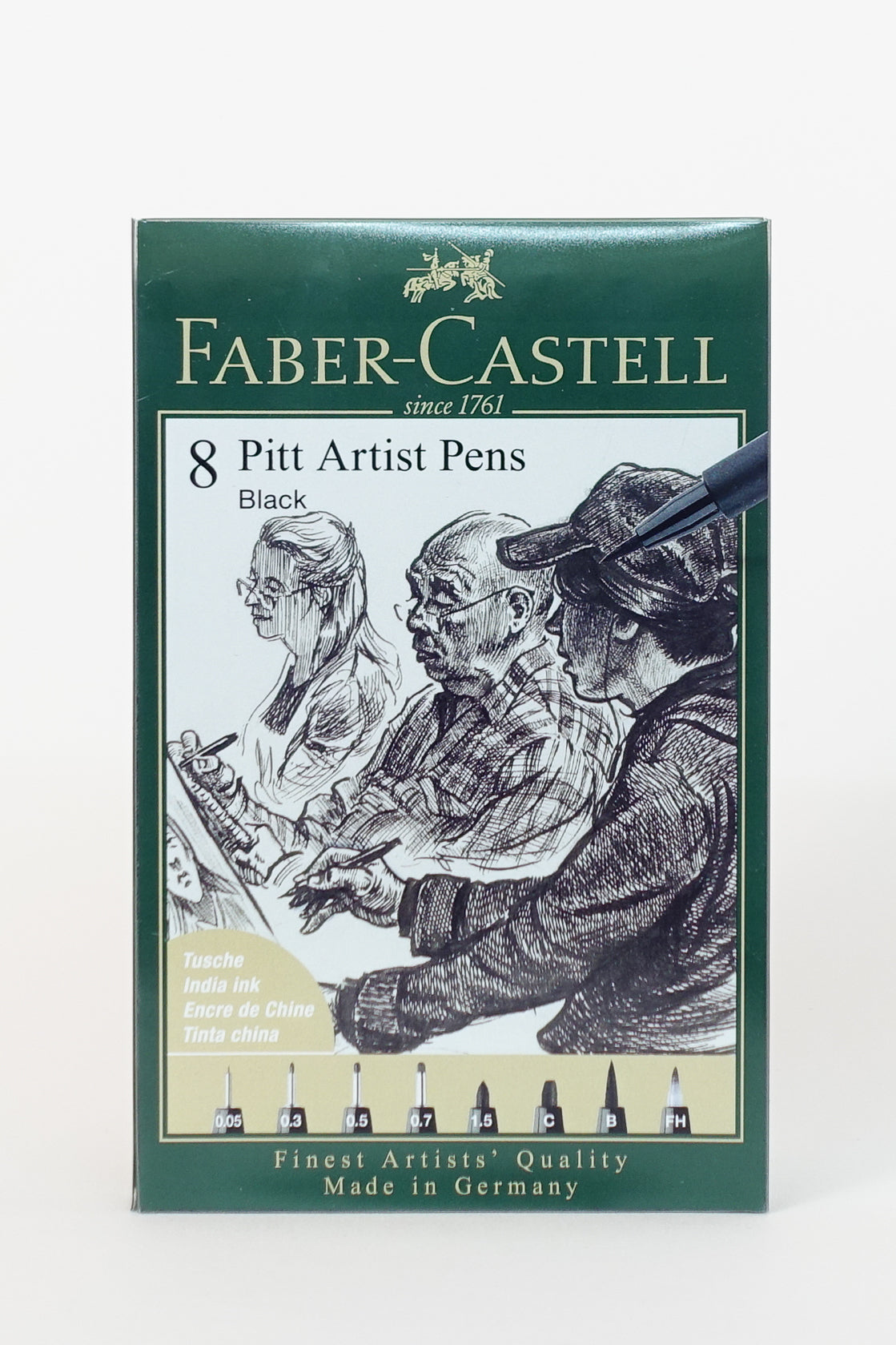 Faber-Castell 8 Pitt Artist Pens - Black