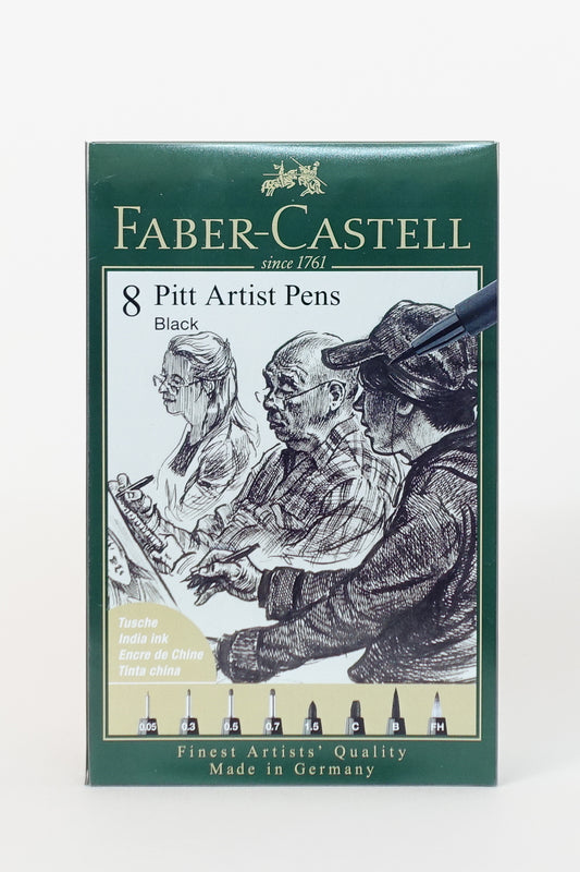 Faber-Castell 8 Pitt Artist Pens - Black