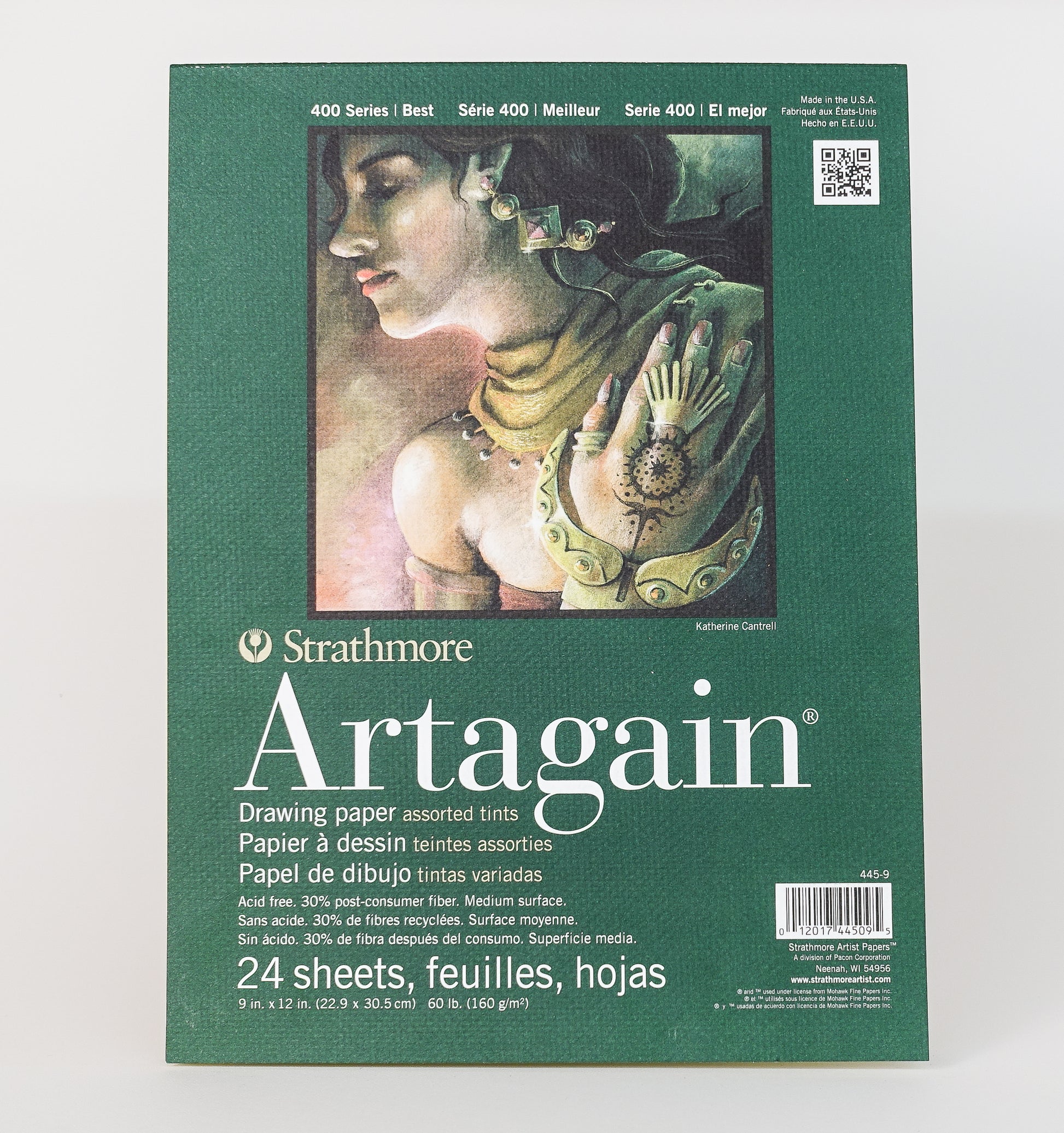 Strathmore Paper 400 Series Artagain Pad, 9x12, Assorted