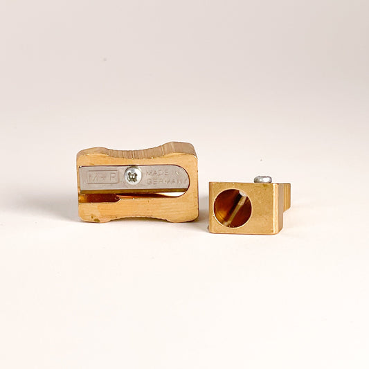 Möbius + Ruppert (M+R) Brass Single Hole Metal Sharpener - Mona Lisa Artists' Materials Calgary Alberta