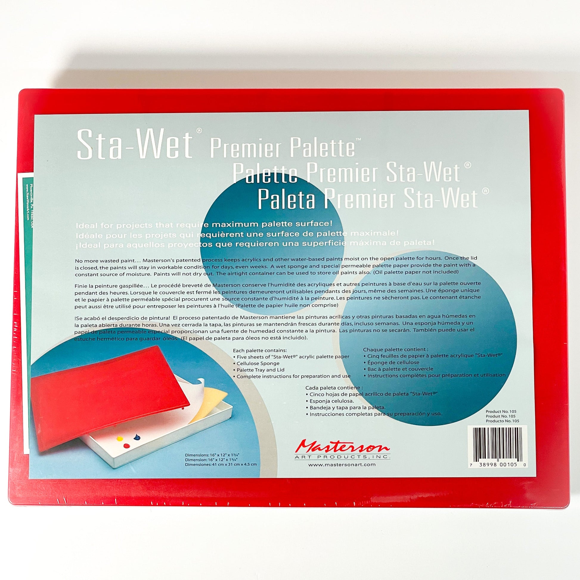 Exterior Masterson® Sta-Wet® Premier Palette™ - Mona Lisa Artists' Materials Calgary Alberta