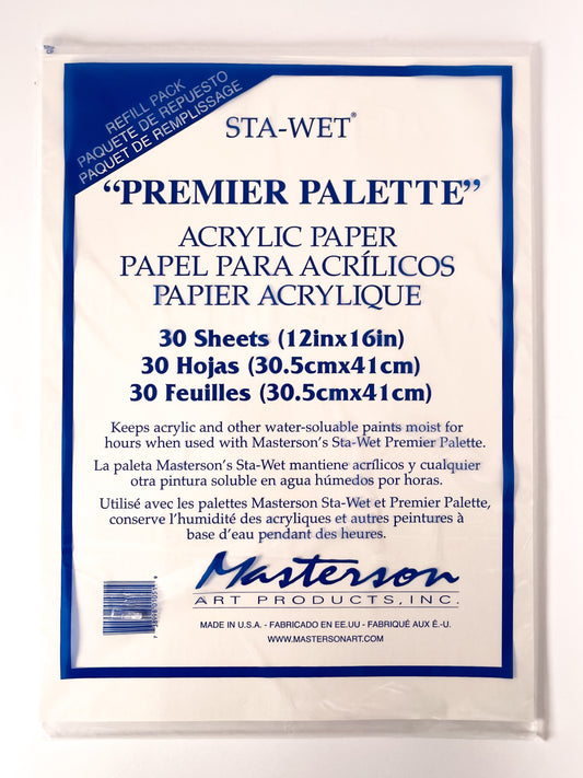 Masterson® Sta-Wet® Replacement Acrylic Paper For Premier Palette™ - Mona Lisa Artists' Materials Calgary Alberta