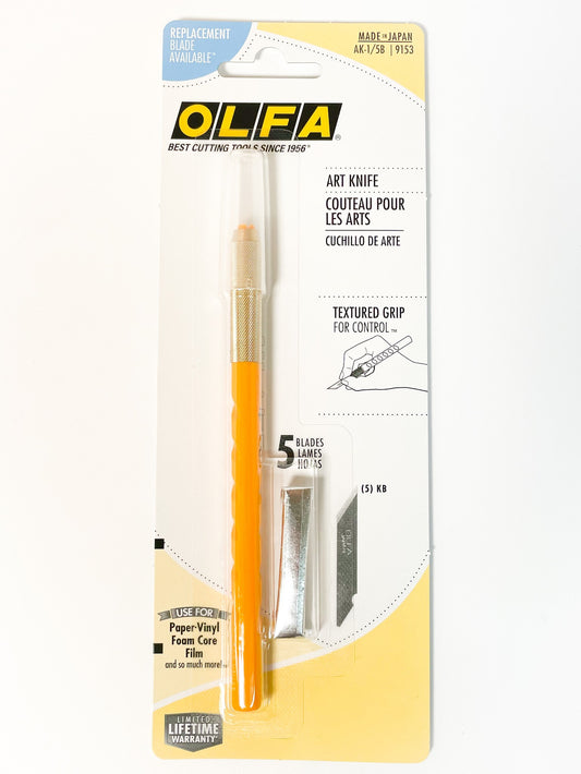 OLFA® Art Knife (Includes 5 Replacement Blades - Mona Lisa Artists' Materials Calgary Alberta