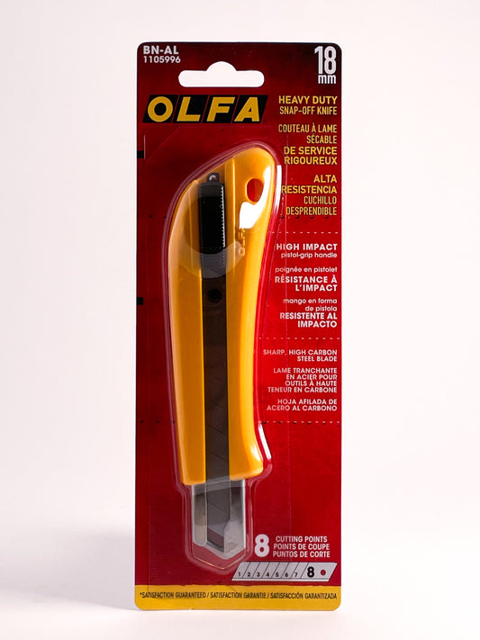 OLFA® BN-AL 18mm Heavy Duty Snap-Off Knife (18mm) - Mona Lisa Artists' Materials Calgary Alberta