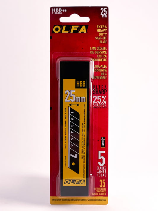 OLFA® HBB-5B Extra Heavy-Duty Snap-Off Blades (25mm) - Mona Lisa Artists' Materials Calgary Alberta