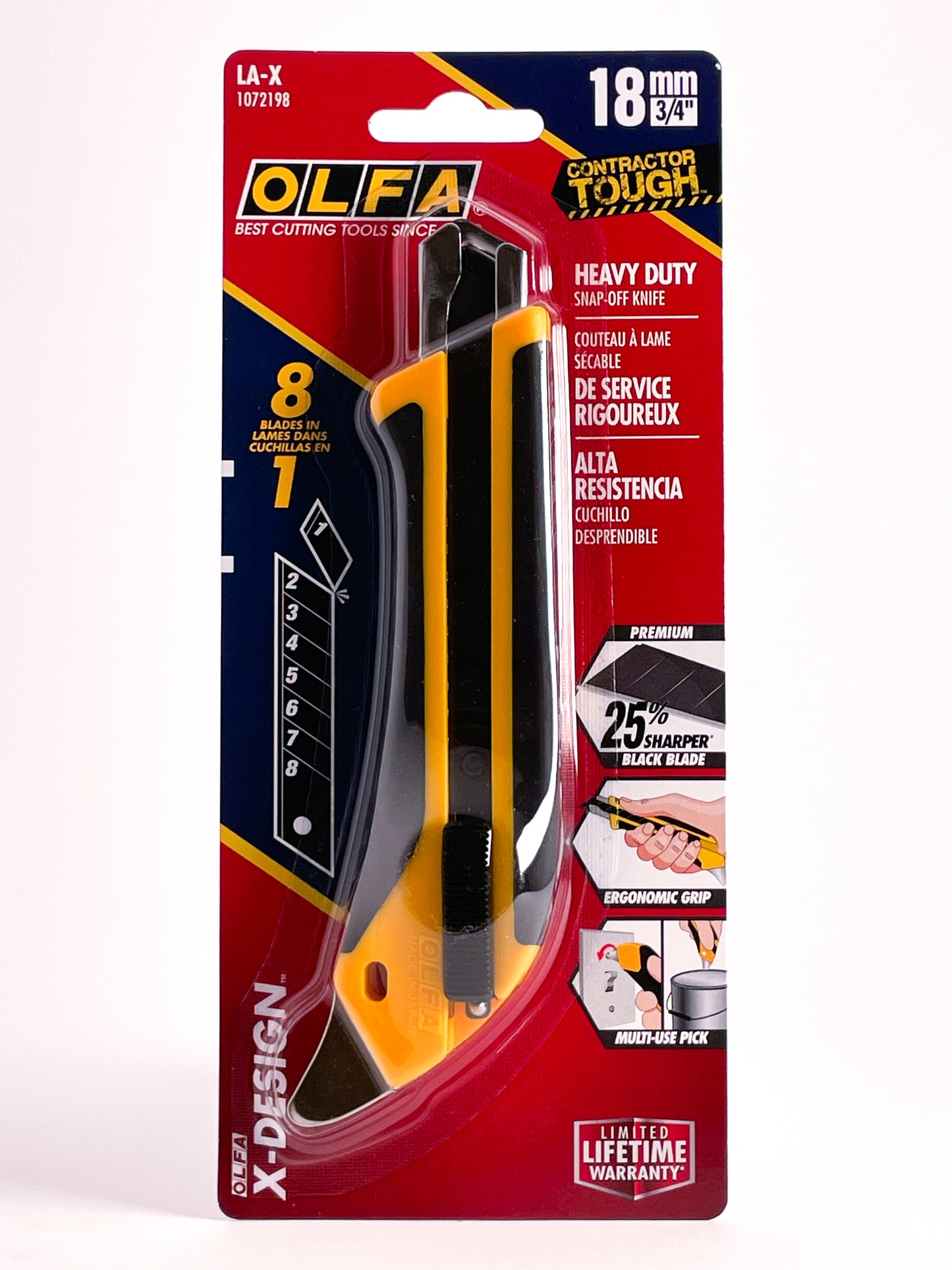 OLFA® LA-X Heavy-Duty Snap-Off Knife (18mm) - Mona Lisa Artists' Materials Calgary Alberta