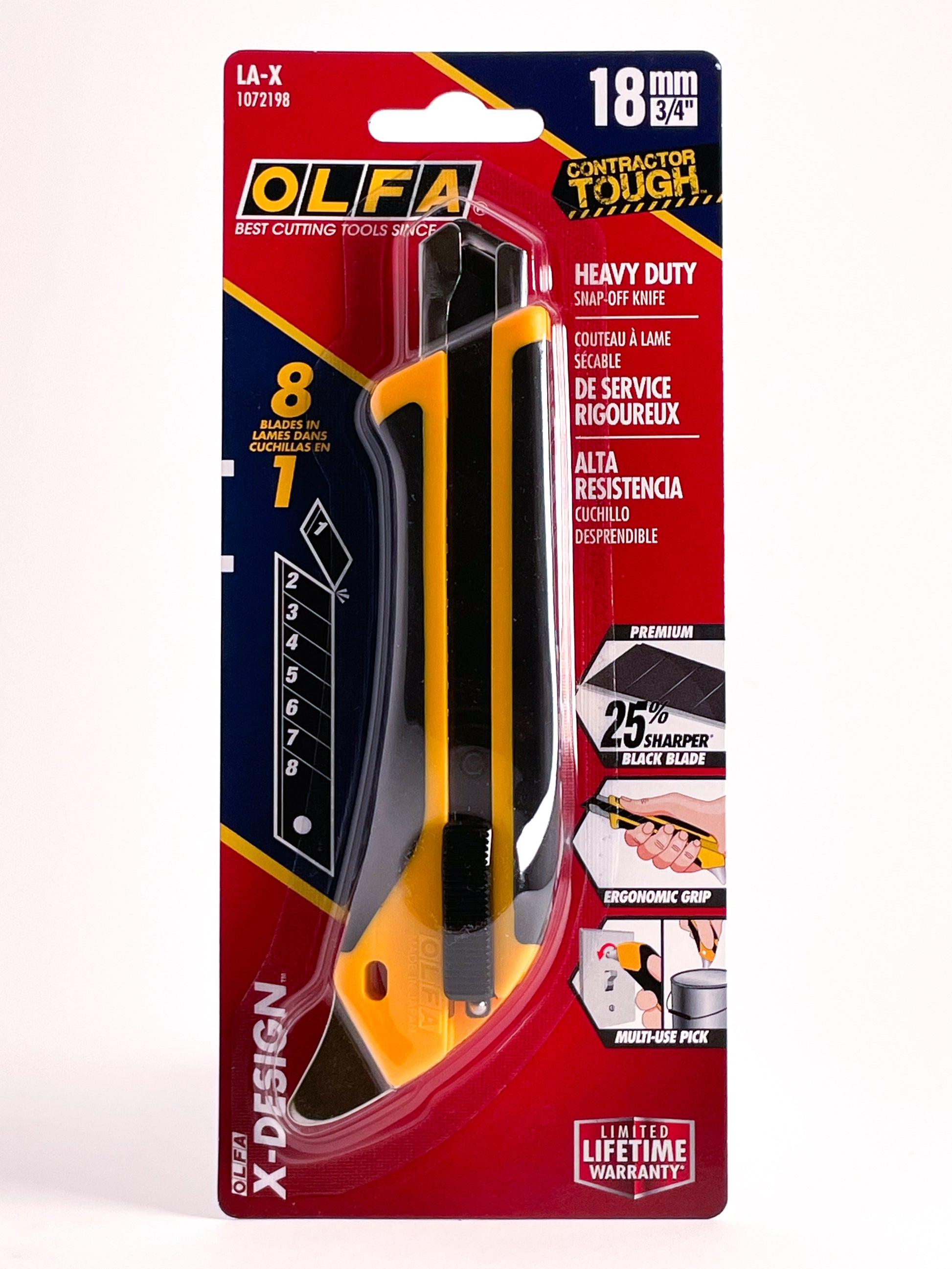 OLFA® LA-X Heavy-Duty Snap-Off Knife (18mm) - Mona Lisa Artists' Materials Calgary Alberta