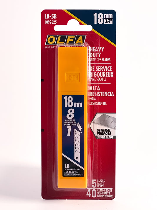 OLFA® LB-5B Heavy-Duty Snap-Off Blades (18mm) - Mona Lisa Artists' Materials Calgary Alberta