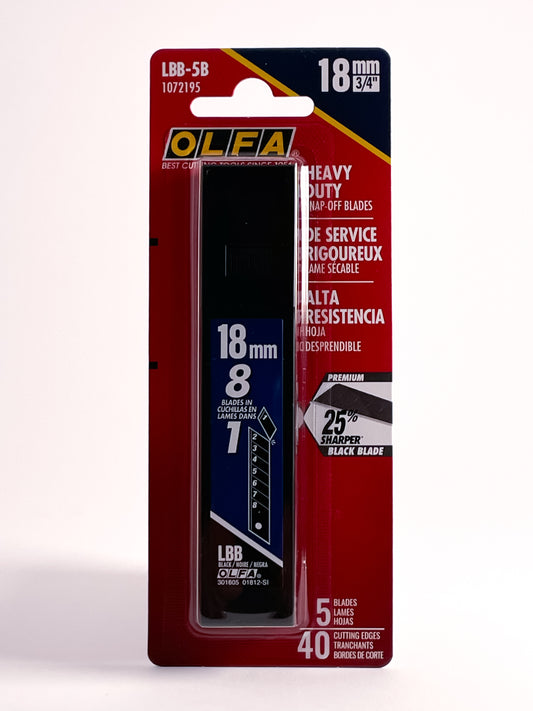 OLFA® LBB-5B UltraSharp Heavy-Duty Snap-Off Blades (18mm) - Mona Lisa Artists' Materials Calgary Alberta