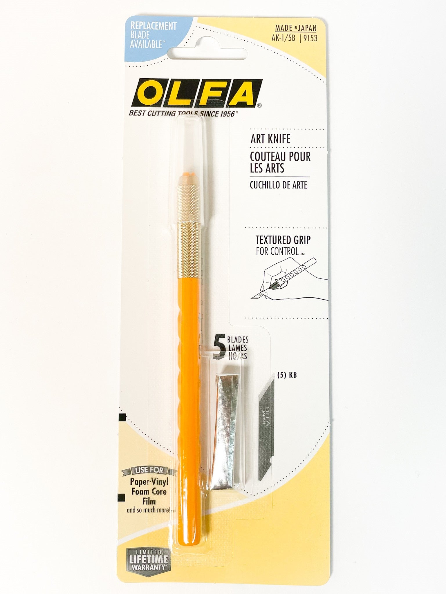 Olfa Art Knife (includes 5 replacement blades)