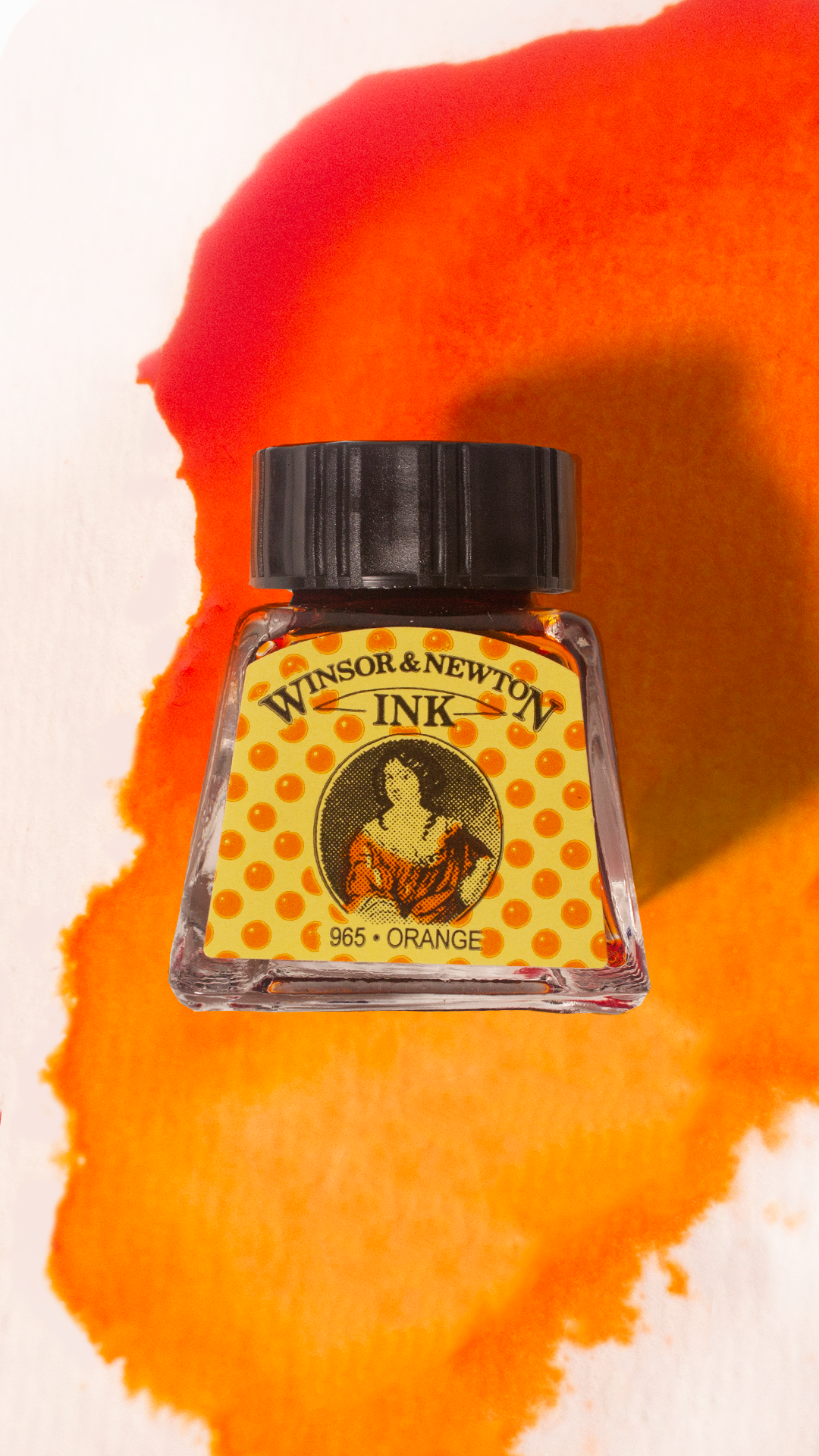 Orange Winsor & Newton™ Drawing Ink - Mona Lisa Artists' Materials Calgary Alberta