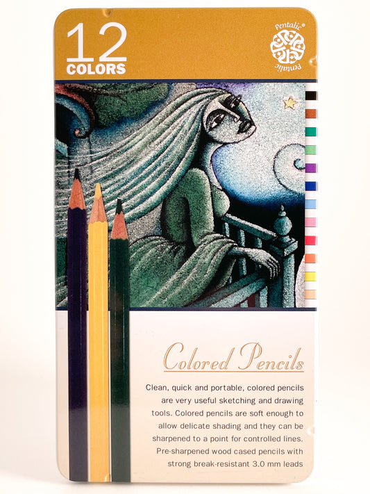 Pentalic® 12 Colored Pencils Set (Exterior Packaging) - Mona Lisa Artists' Materials Calgary Alberta