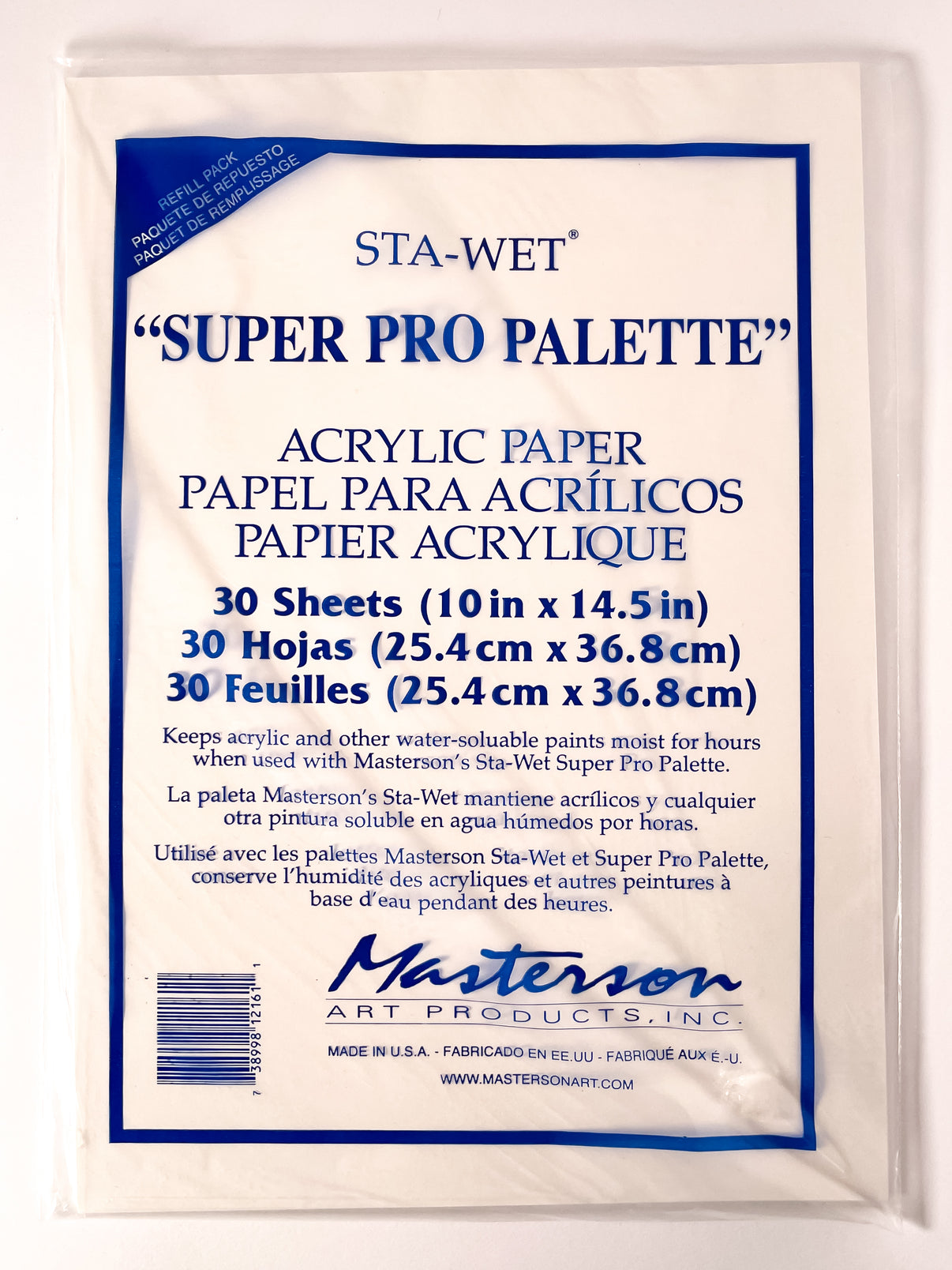 Replacement Acrylic Paper for StaWet® Super Pro Palette™ Mona Lisa