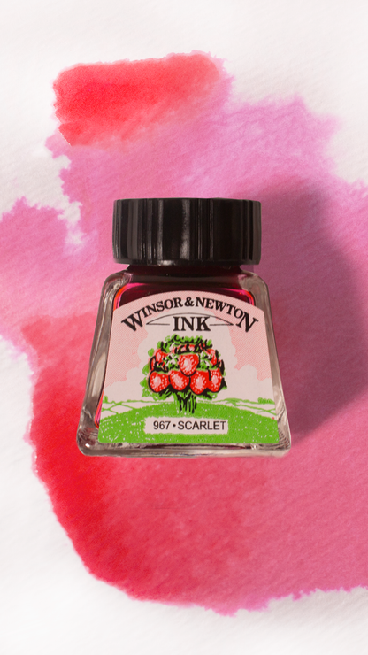 Scarlet Winsor & Newton™ Drawing Ink - Mona Lisa Artists' Materials Calgary Alberta
