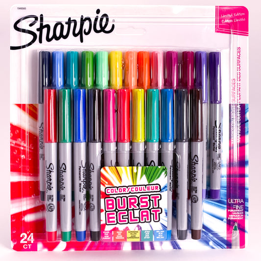 Sharpie® Color Burst Ultra Fine Tip Markers 24pc Set - Mona Lisa Artists' Materials Calgary Alberta Canada