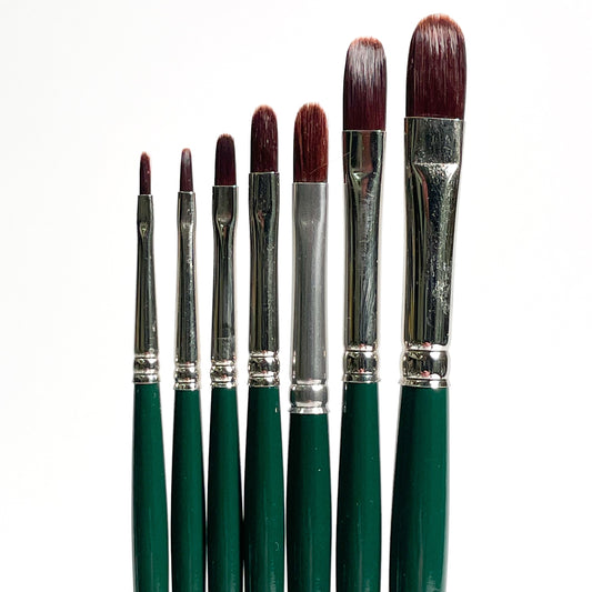Silver Brush Ltd.® Ruby Satin® Series 2500S Paint Brushes Filberts - Mona Lisa Artists' Materials Calgary Alberta