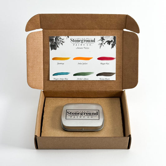 Stoneground Paint Co. "Autumn Palette" 6pc Watercolor Set - Mona Lisa Artists' Materials Calgary Alberta