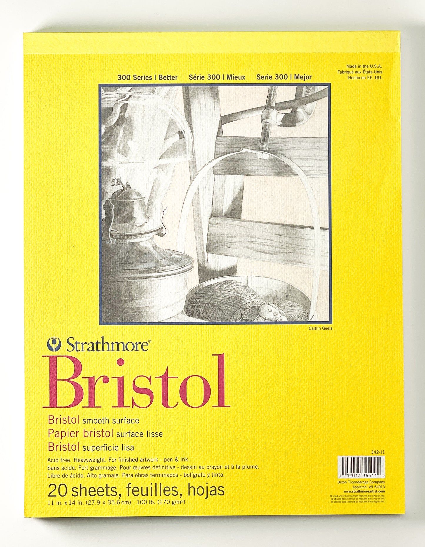 Strathmore® 300 Series Smooth Bristol Pad - Mona Lisa Artists' Materials Calgary Alberta 