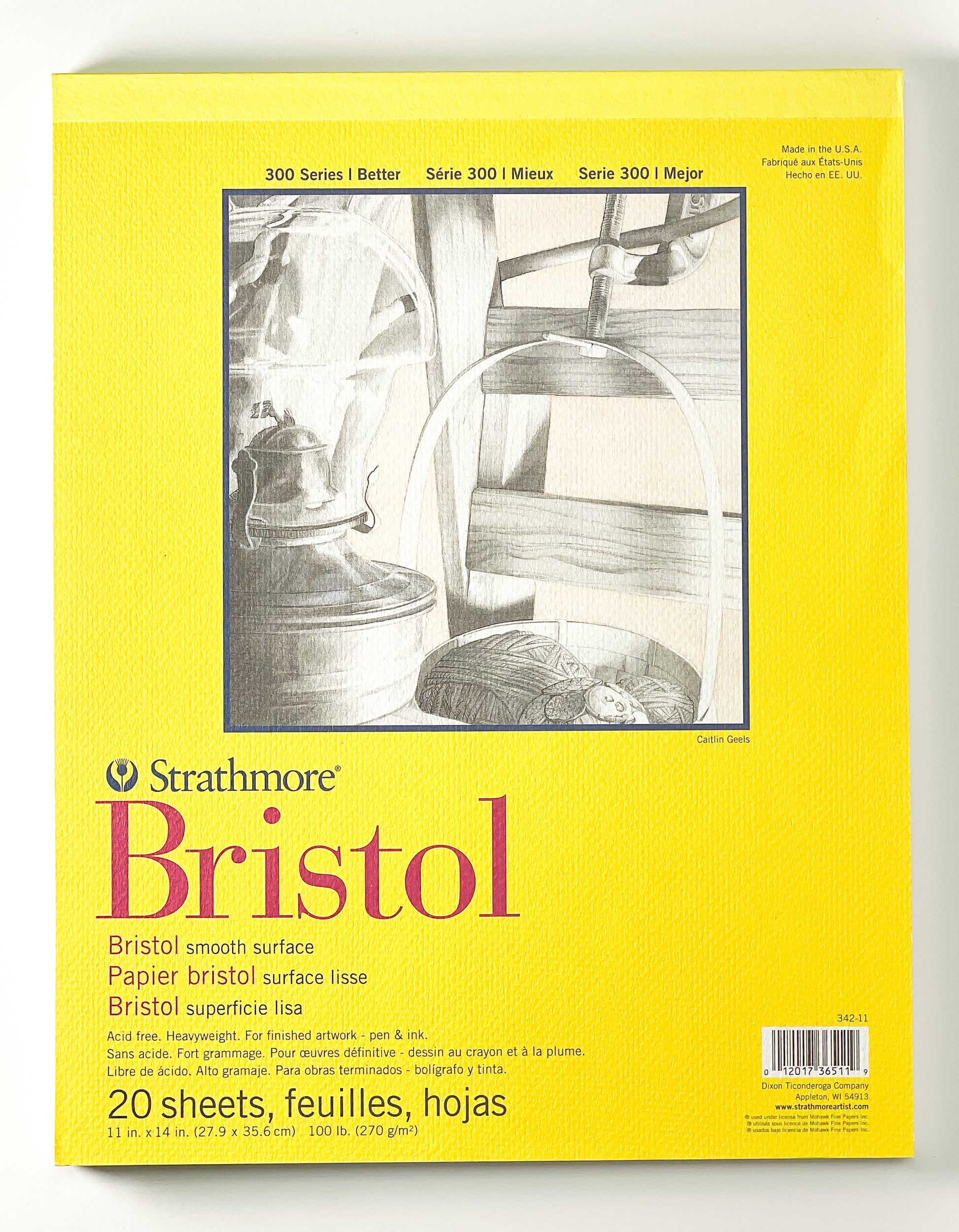 Strathmore® 300 Series Smooth Bristol Pad - Mona Lisa Artists' Materials Calgary Alberta 