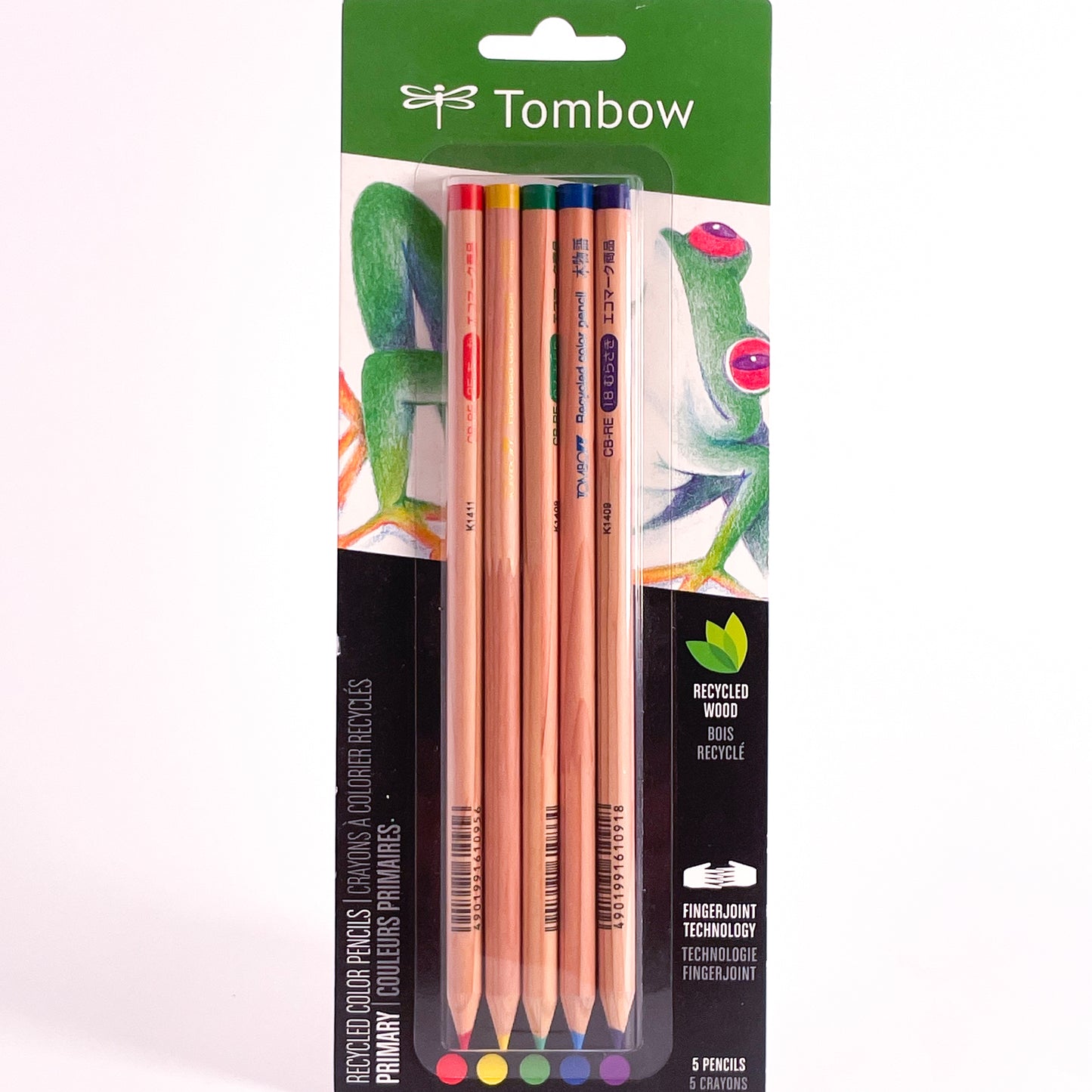 Tombow 5 Recycled Color Pencils (Primary Colors) - Mona Lisa Artists Materials Calgary Alberta Canada