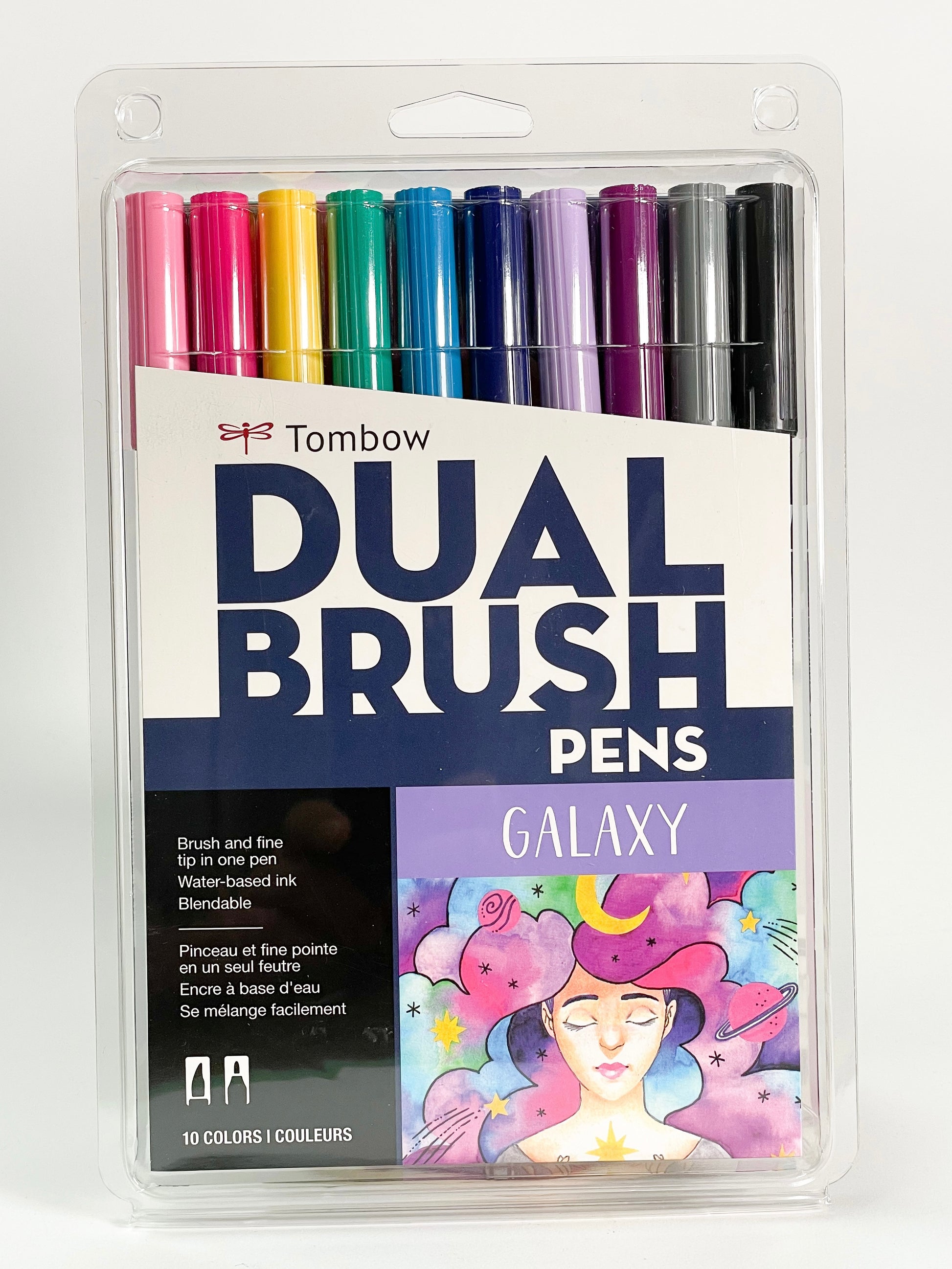Tombow Dual Brush Pen "Galaxy" Set (10 Colours) - Mona Lisa Artists' Materials Calgary Alberta