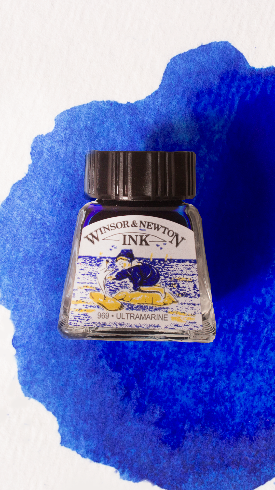 Ultramarine Winsor & Newton™ Drawing Ink - Mona Lisa Artists' Materials Calgary Alberta