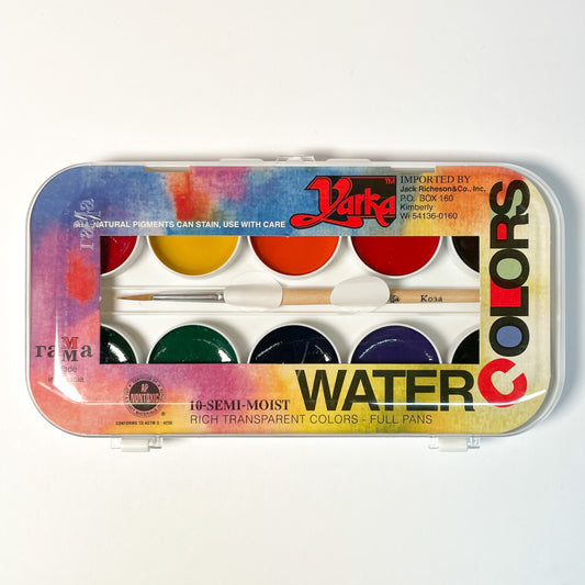 Yarka Semi-Moist Watercolor Sets (Full Pans) - Jack Richeson & Co. 01 - Mona Lisa Artists Materials Calgary Alberta Canada